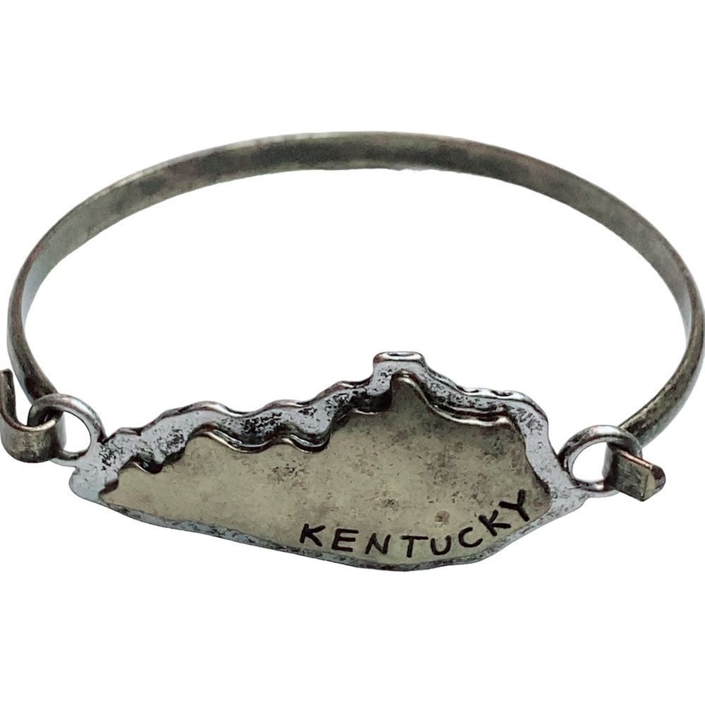 Kentucky Shaped Metal Bracelet